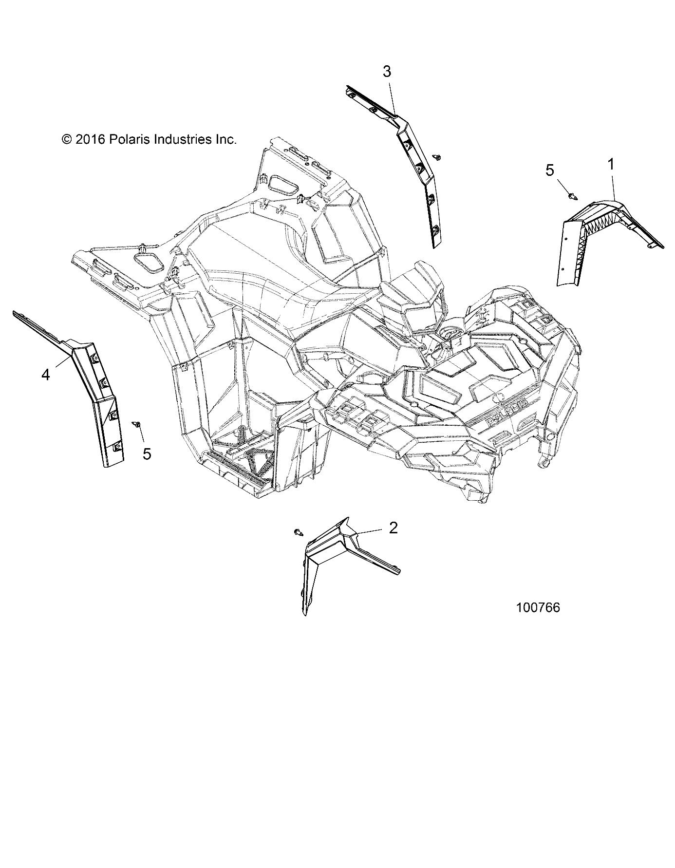 BODY, FENDER FLARES - A18SXE95FR (100766)